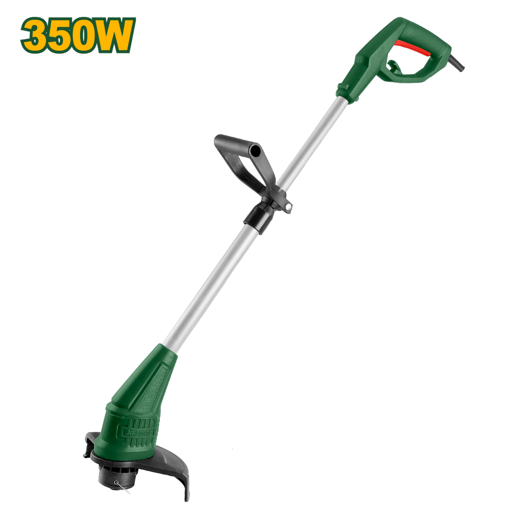 Bordeadora eléctrica 350W - Voltaje: 220-240V 50/60Hz - Velocidad sin carga: 12000rpm - Diámetro de corte: 250mm - Diámetro de la línea de corte: 1,2mm - Eje telescópico - Agarre cómodo y amplio