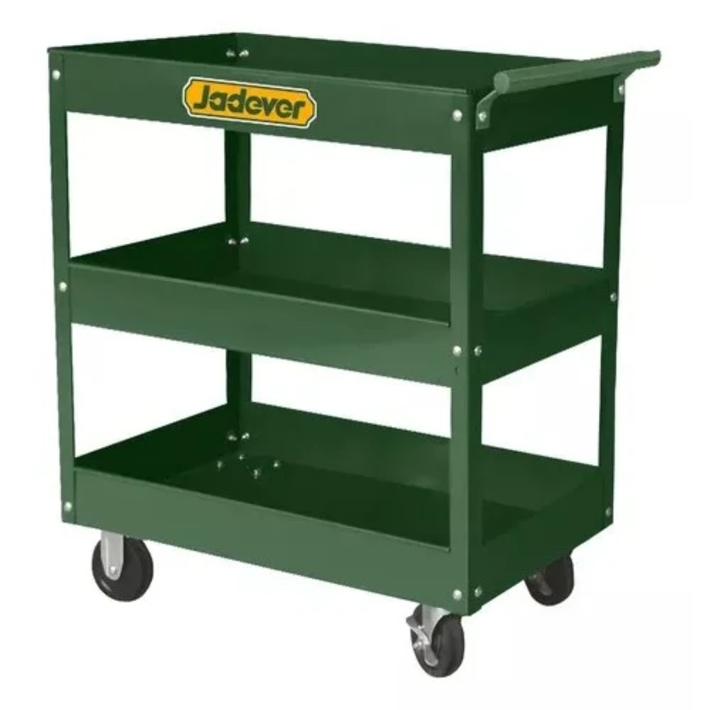 Carro con ruedas - 3 bandejas de acero - 719 x 365 x 85mm - Peso 12kg - 4 ruedas