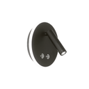 Aplique pared redondo con mov e int. Touch negro 6w+3w