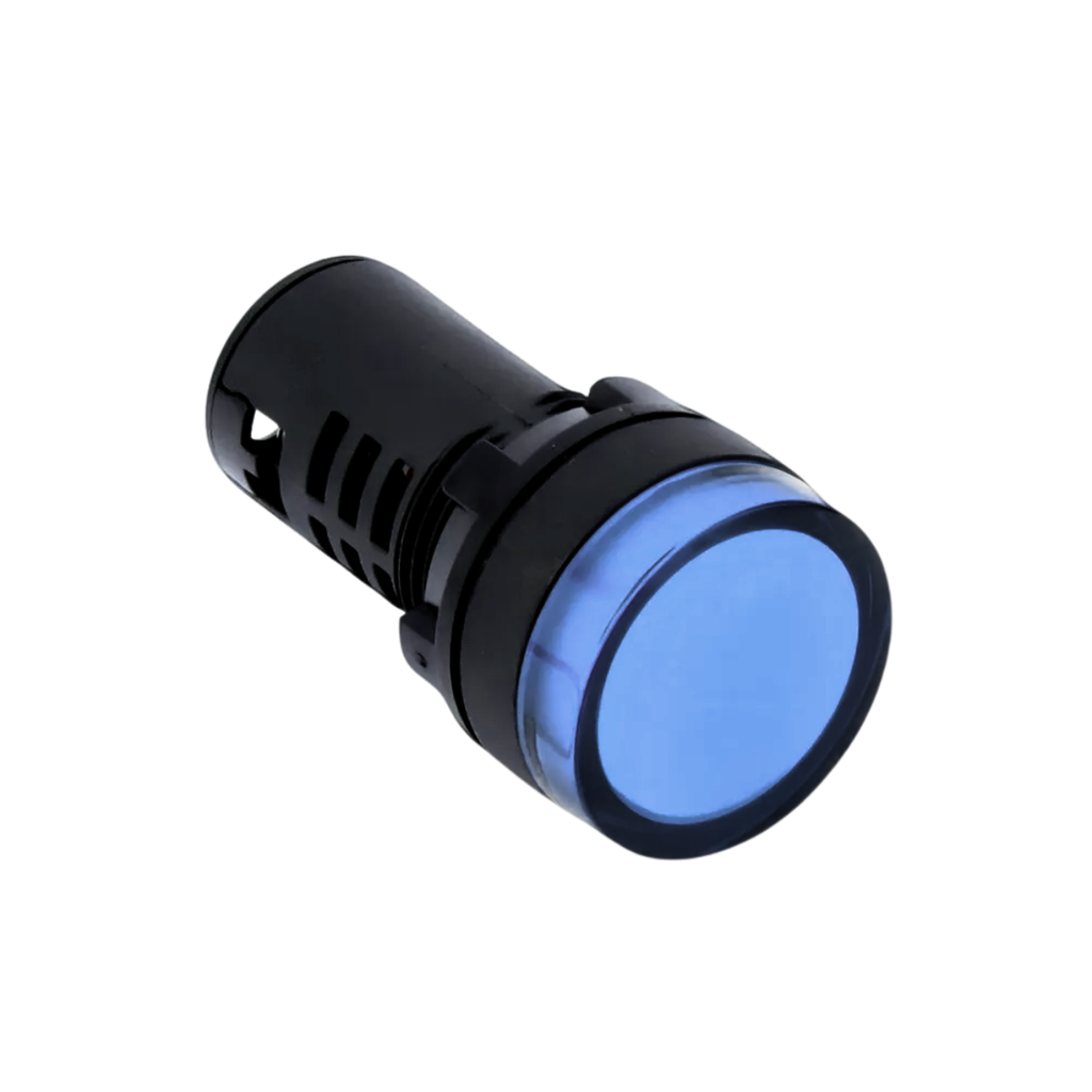 PILOTO LUMINOSO PLASTICO LED MONOBLOQUE AZUL 220VCA