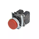 PULSADOR METALICO RASANTE ROJO (1 NC)