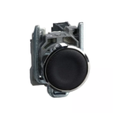 PULSADOR METALICO RASANTE NEGRO (1 NA)