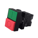 PULSADOR DOBLE VERDE/ROJO PLASTICO SALIENTE (SIN CONTACTOS)
