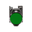 PULSADOR PLASTICO RASANTE VERDE (1 NA)