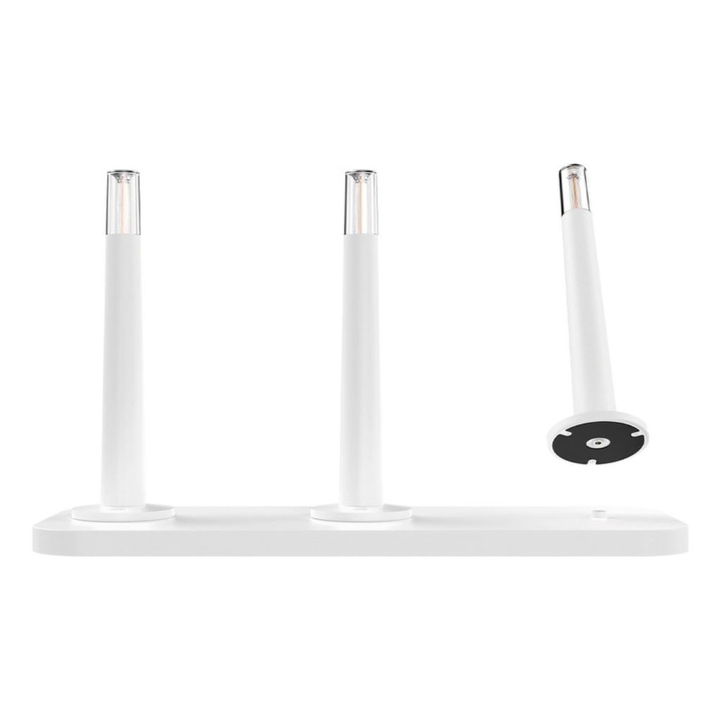 KIT DE 3 VELADOR A BATERIA CANDLE DIMERIZABLE CON BASE DE CARGA MACROLED, BLANCO, DC5V, 2700K, IP44, 50LM