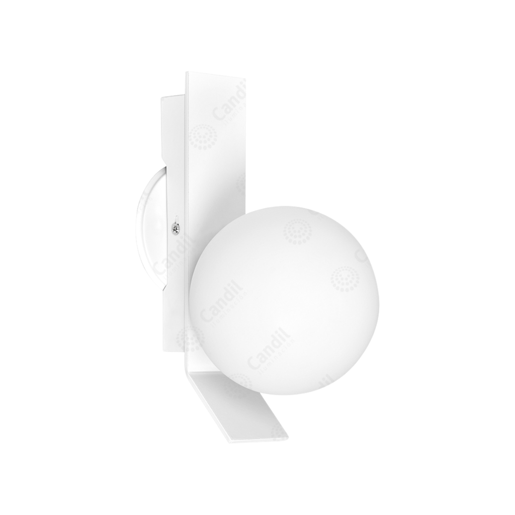 APLIQUE G9 1X8W W: 16,2cm
H: 26cm
 BLANCO MATE