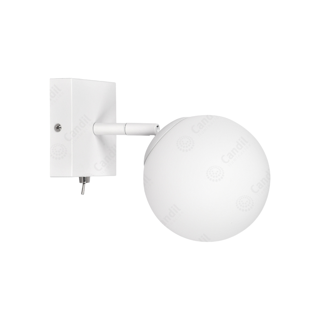 APLIQUE G9 1X8W W: 22,8cm
H: 15,3cm BLANCO MATE