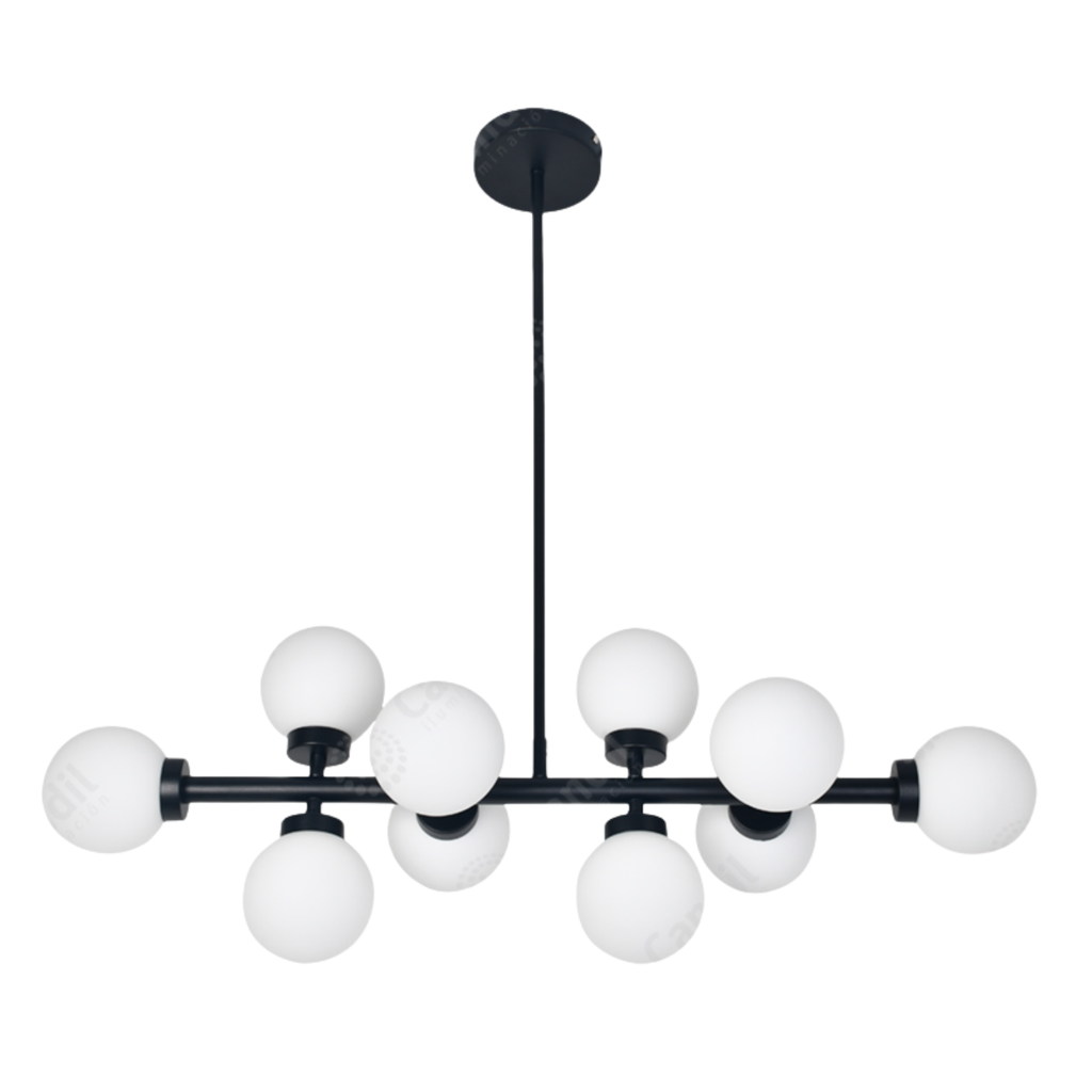 Plafón de techo BALL 10 - G9 10X60W - Color: Negro Texturado