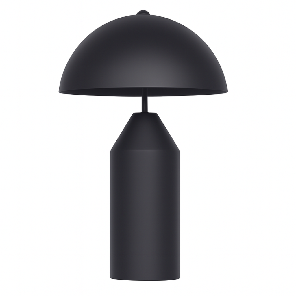 Velador bala con media esfera 30 cm negro