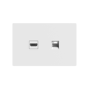 CONECTOR DE RED Y HDMI MILAN BLANCO MACROLED, RJ45 Y HDMI