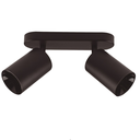 Cabezal direccionable Set Doble para lampara par16 Gu10. Incluye floron negro