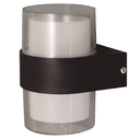 Aplique de pared bidireccional con led integrado 2x5w. Construido en ABS. Uso exterior ip65 negro