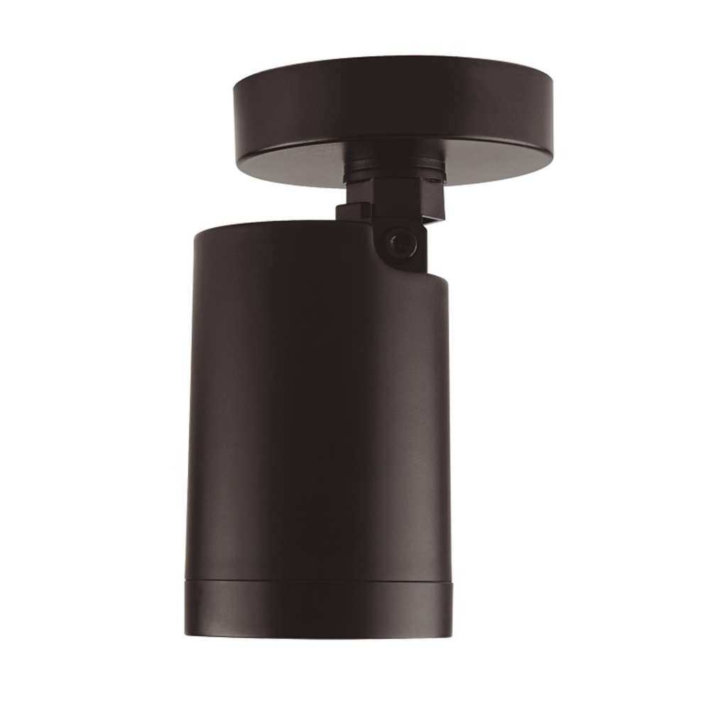 Cabezal con movimiento y floron para lampara par16 gu10. Construido en plastico negro