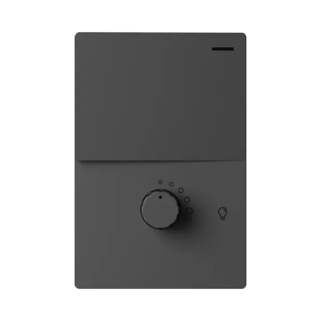 TECLA Y DIMMER LED MILAN GRIS MACROLED, 1 CANAL, AC 250V, 10A MAX. 1 DIMMER, BASTIDOR METALICO