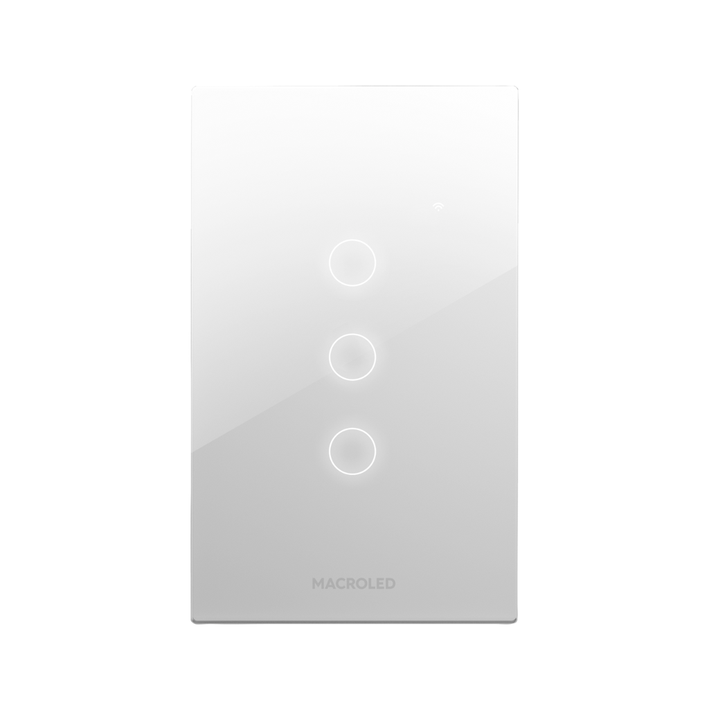 TECLA ROMA SMART BLANCA MACROLED 3 CANALES AC100-240V MAX 7A CON CAPACITOR
