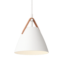 Colgante Blanco con detalles en simil cuero E27
D27cm