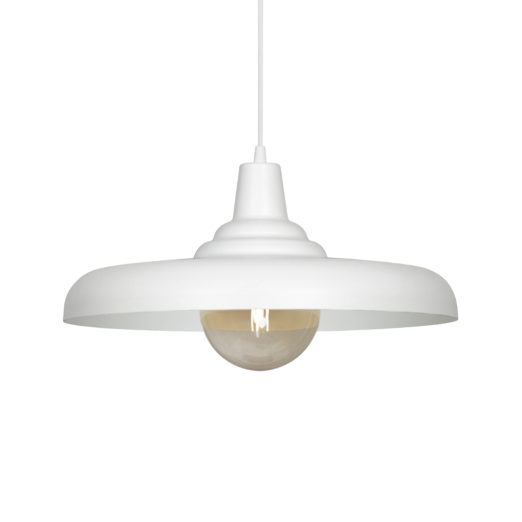 Colgante "CARRARA" de 1 luz E-27 (Ø400 x H:165mm)