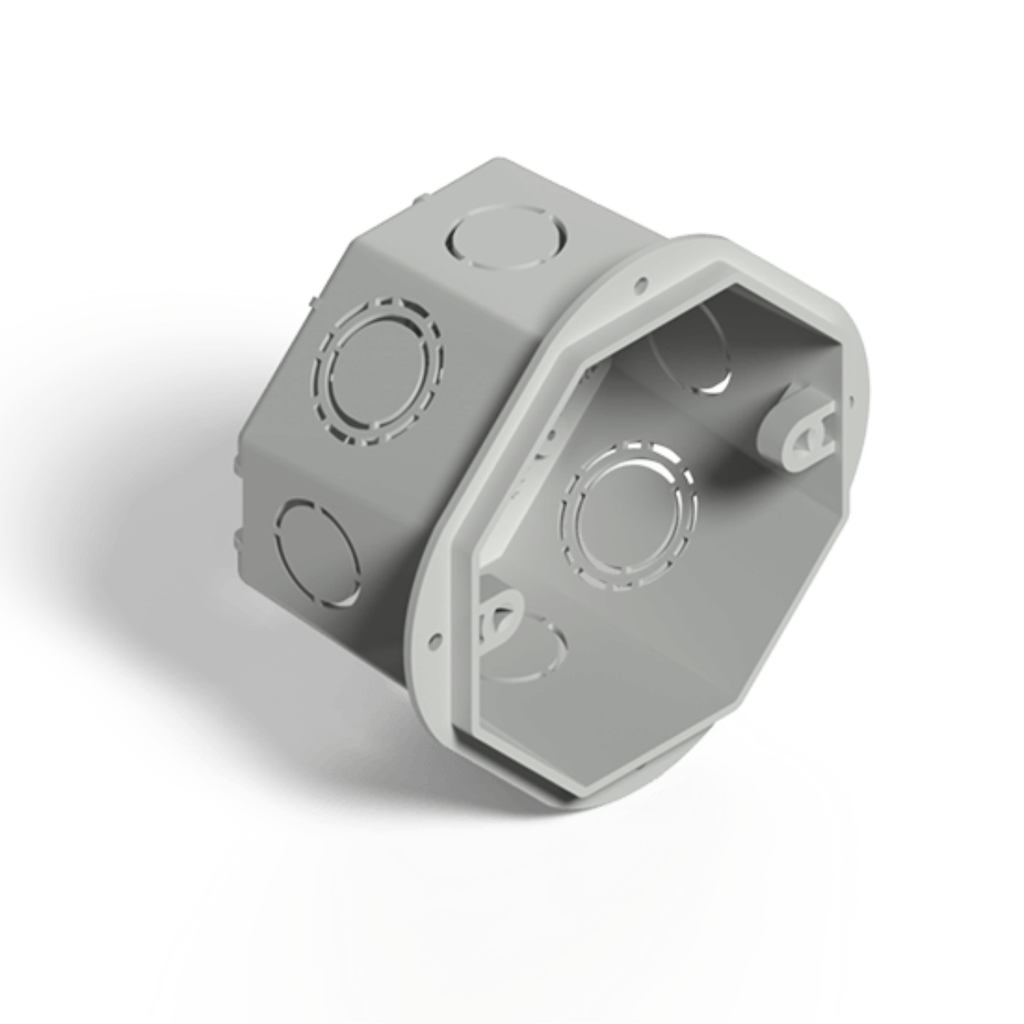 Caja de Embutir Octogonal Grande c/oreja plastica