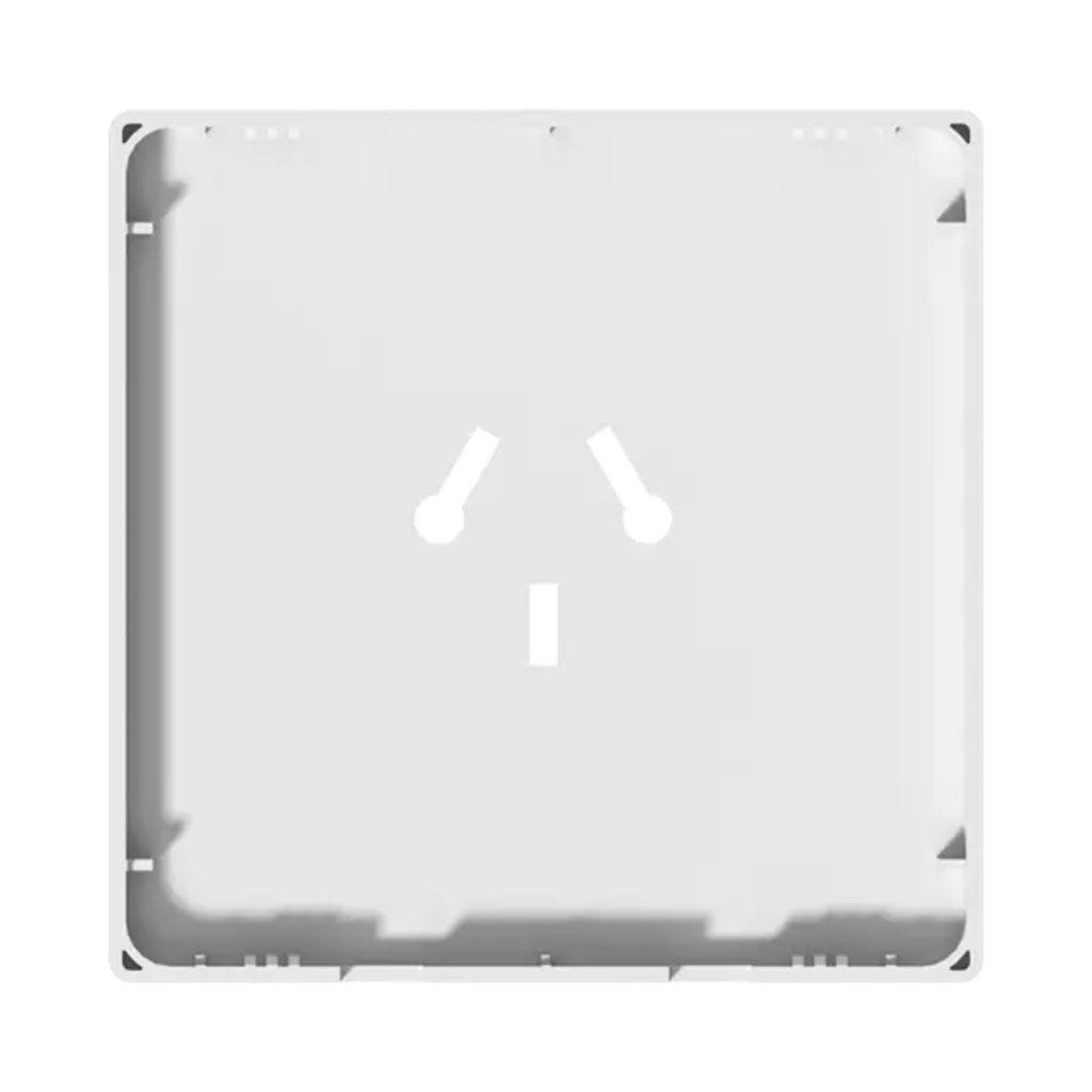 FRENTE PARA TOMACORRIENTE MIGNON BI-NORMA MILAN MACROLED, COLOR BLANCO