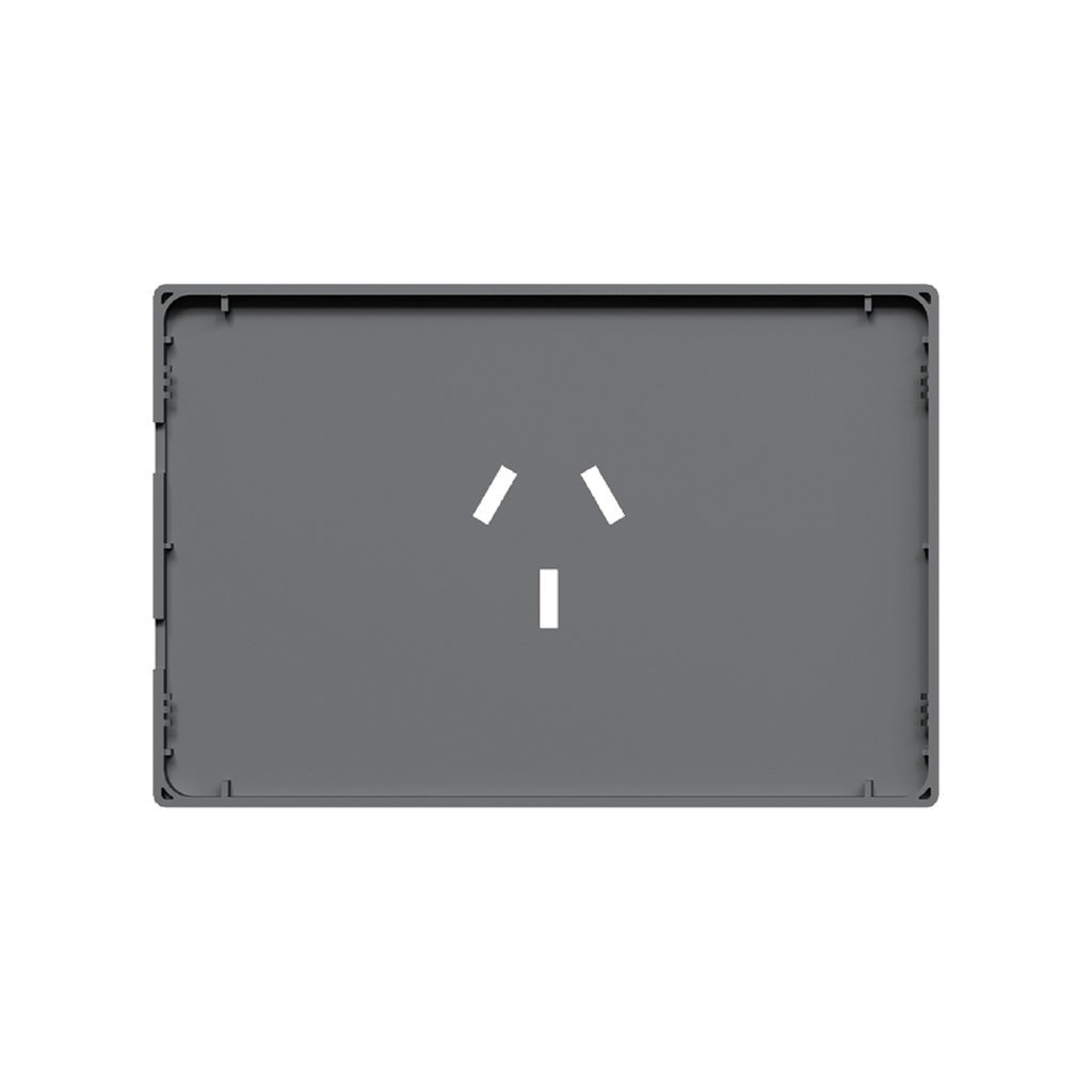 FRENTE PARA TOMACORRIENTE 20A MILAN MACROLED, COLOR GRIS