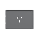 FRENTE PARA TOMACORRIENTE 20A MILAN MACROLED, COLOR GRIS