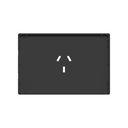 FRENTE PARA TOMACORRIENTE 20A MILAN MACROLED, COLOR NEGRO