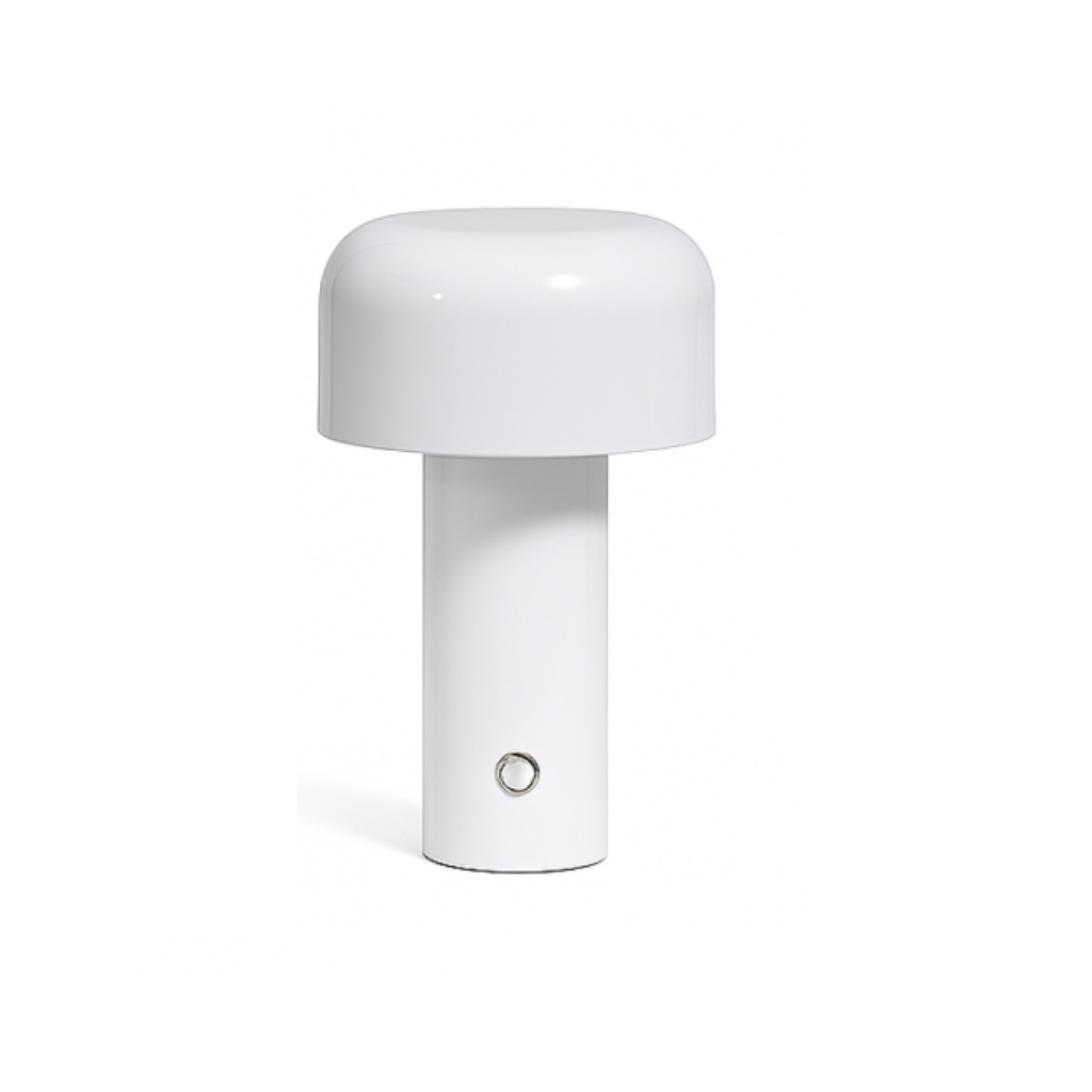 Lámpara portátil a batería con carga USB-C, 3 tonos de luz y brillo regulable (6–8 h de autonomía) blanco