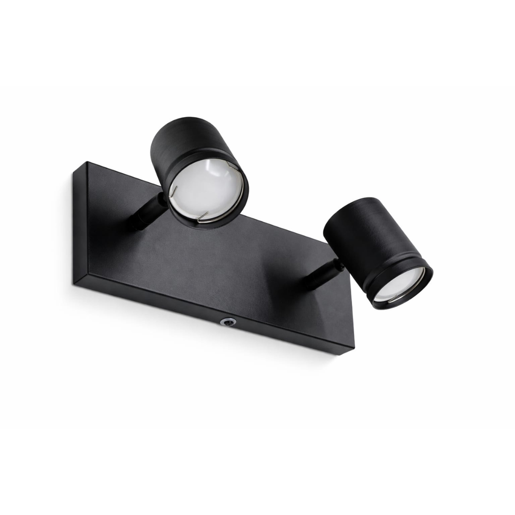 Aplique "TERLIZZI" 2 x GU-10 (280x105x105mm) Negro