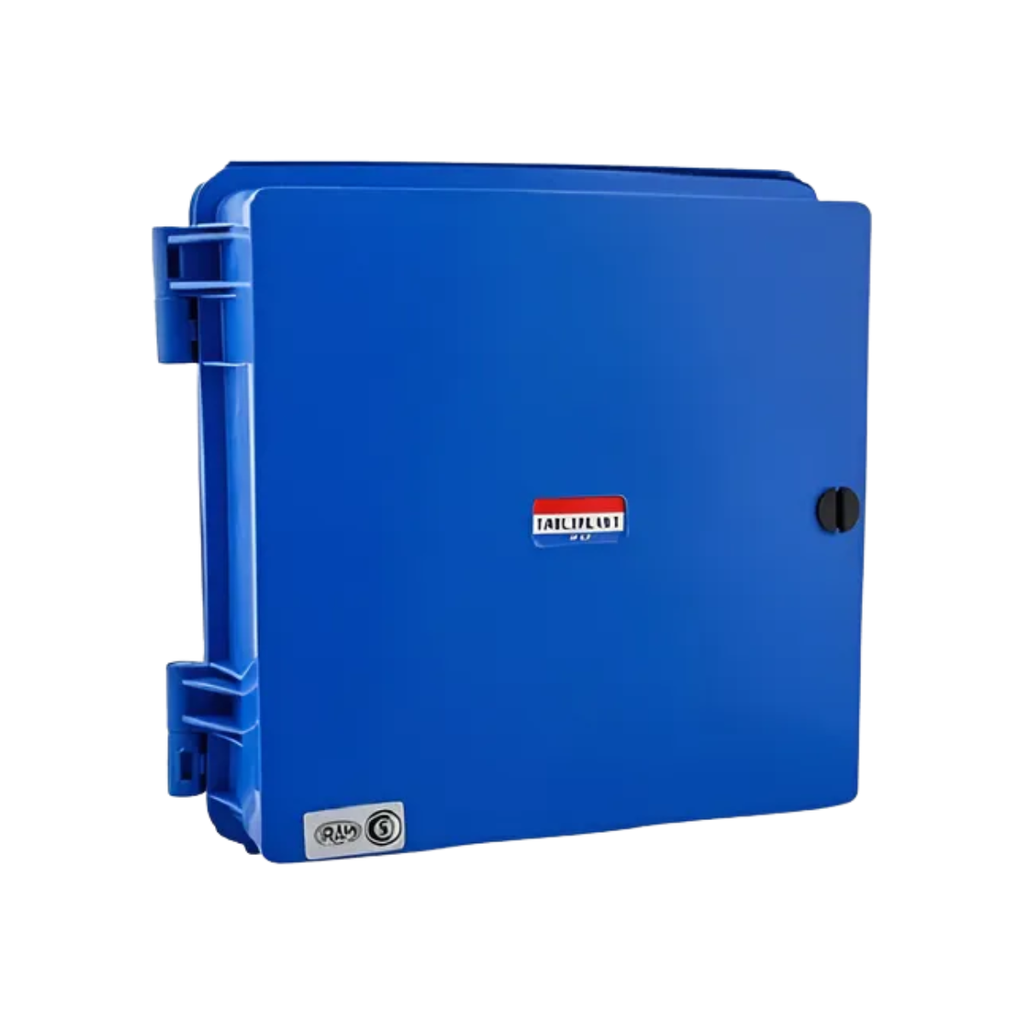 GABINETE CON CHASIS METÁLICO COLOR AZUL - IP65 IK10 DE 483X466X202MM