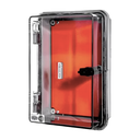 GABINETE CON CHASIS METÁLICO BASE GRIS Y TAPA TRANSPARENTE - IP67 IK10 DE 303X367X155MM