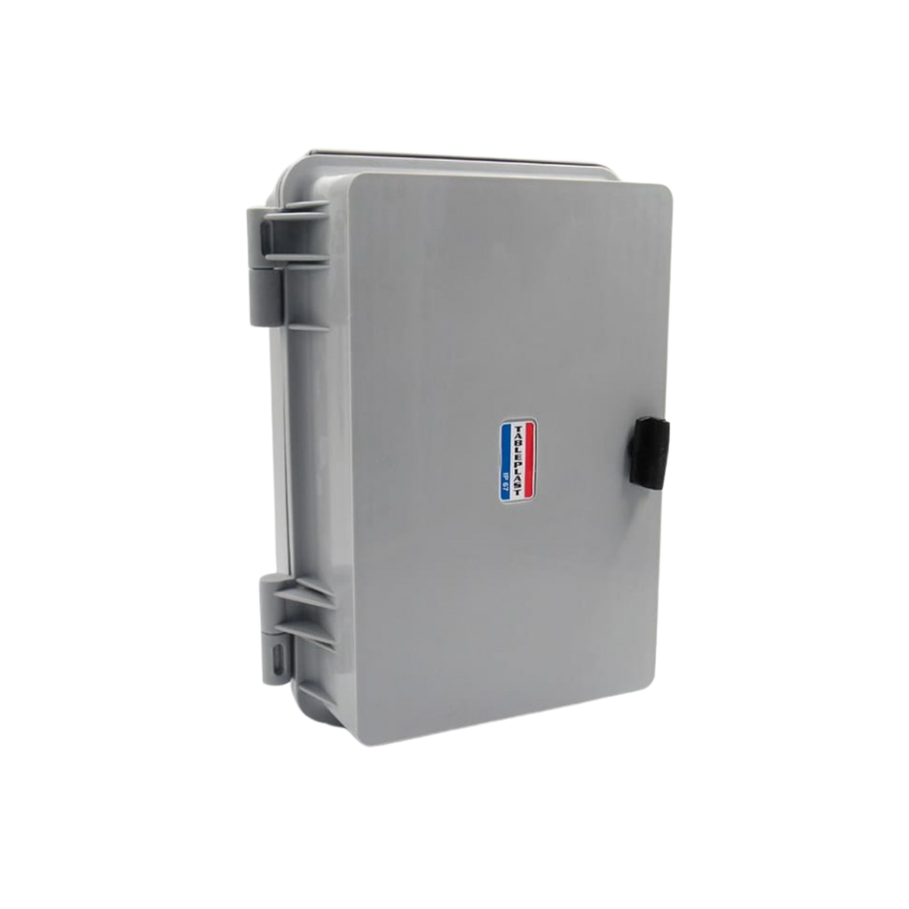 GABINETE CON CHASIS METÁLICO COLOR GRIS - IP65 IK10 DE 208X285X125MM