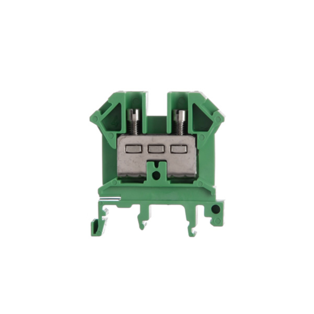 Borne de paso de color verde para conductor de 10mm² UKM-10-VE