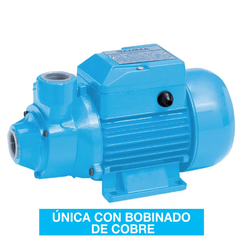 Electrobomba de agua QB 60 Periférica  1/2 HP | Qmáx. 40 L/min | Hmáx. 22 m | Monofásica | Protector térmico | Turbina bronce