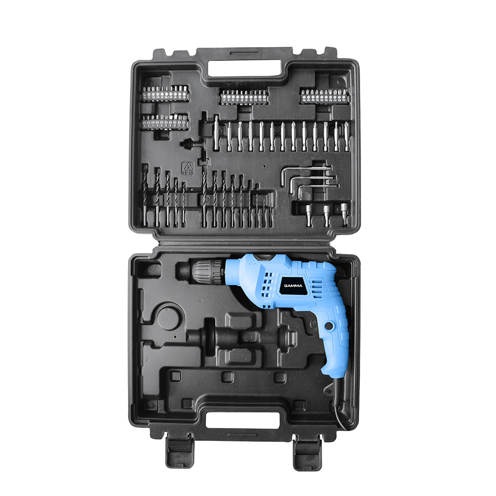 Taladro 650W | 300 r.p.m. | Cap. De mandril: 10 mm | Con maletin de PVC y accesorios