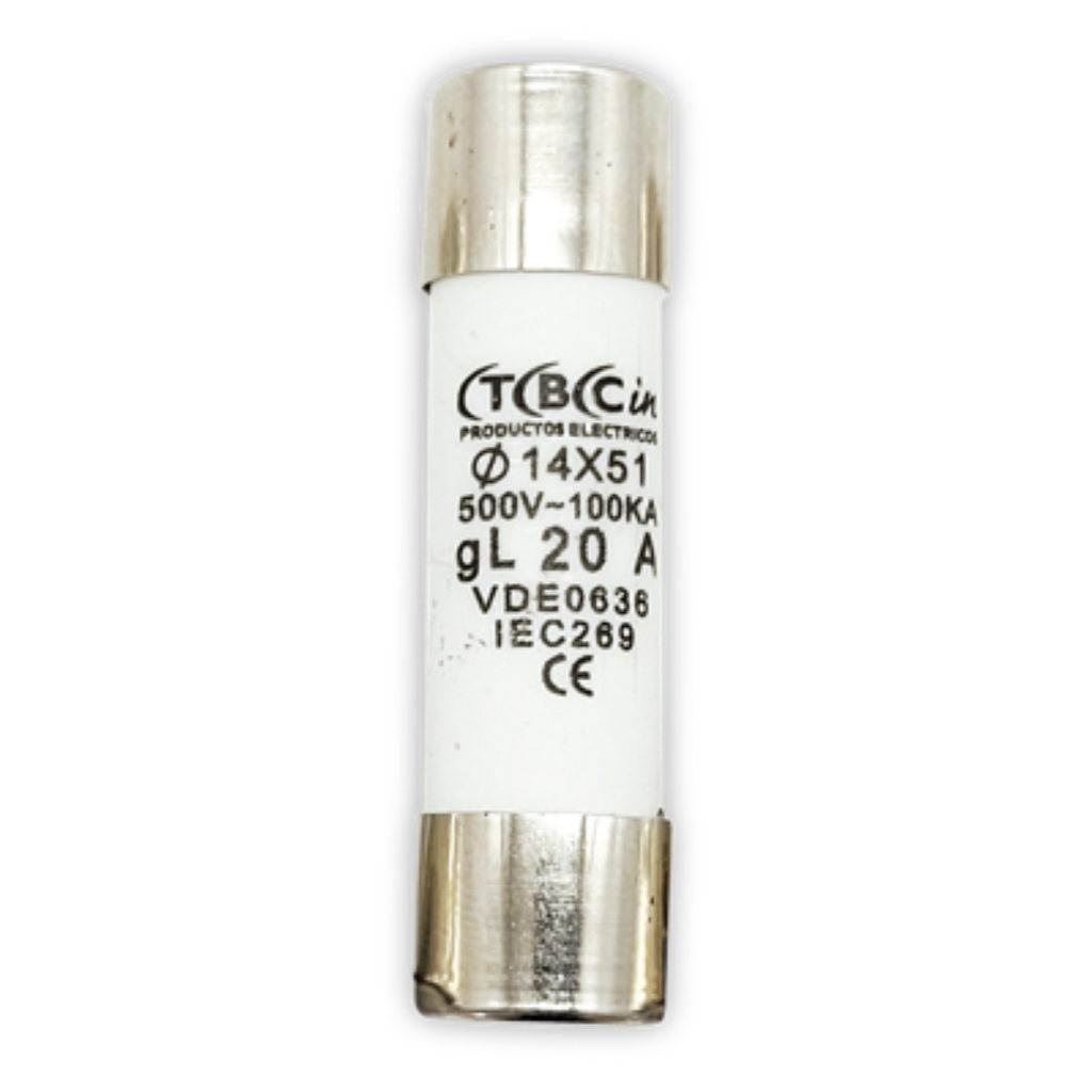 FUSIBLE CILINDRICO TBCIN SERIE FT 14X51 MM 20A
