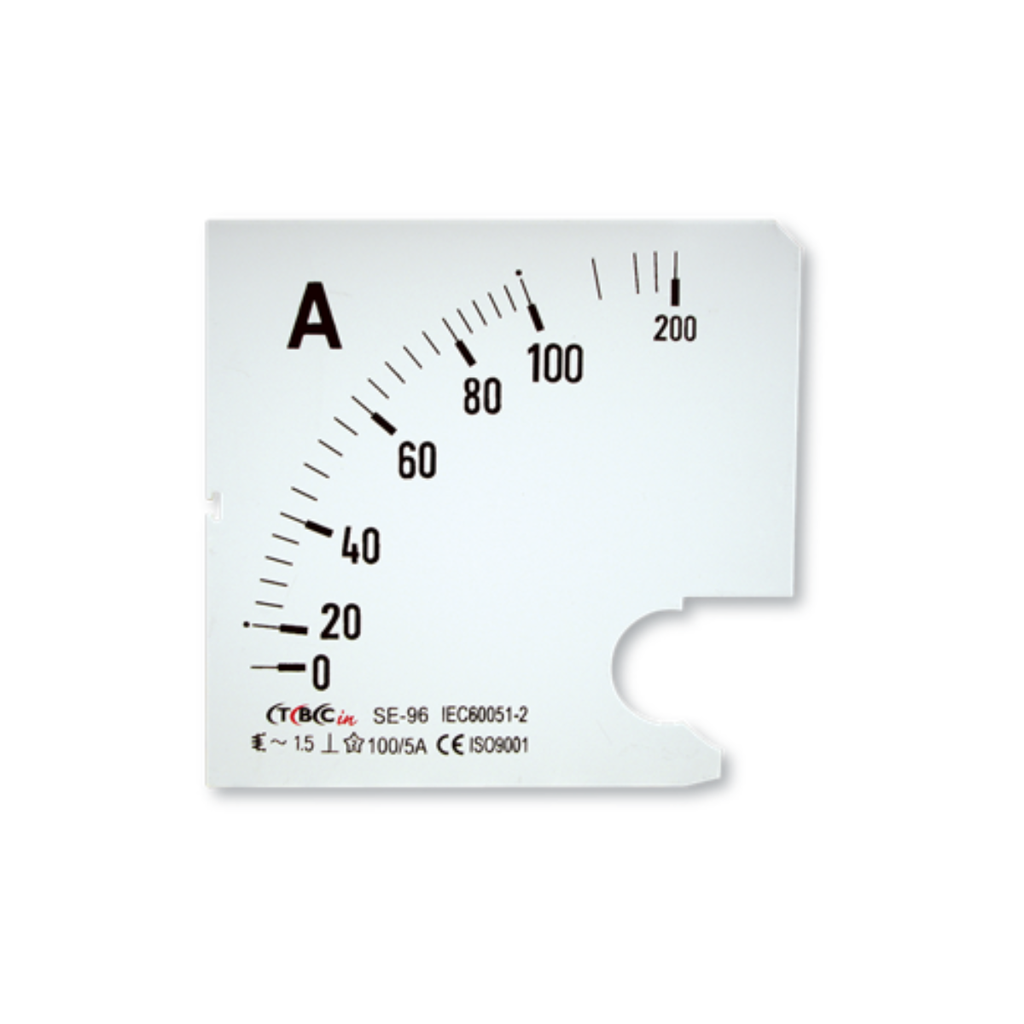 INST. ANALOG. DE PANEL 72X72MM ESCALA P/AMP. 500A