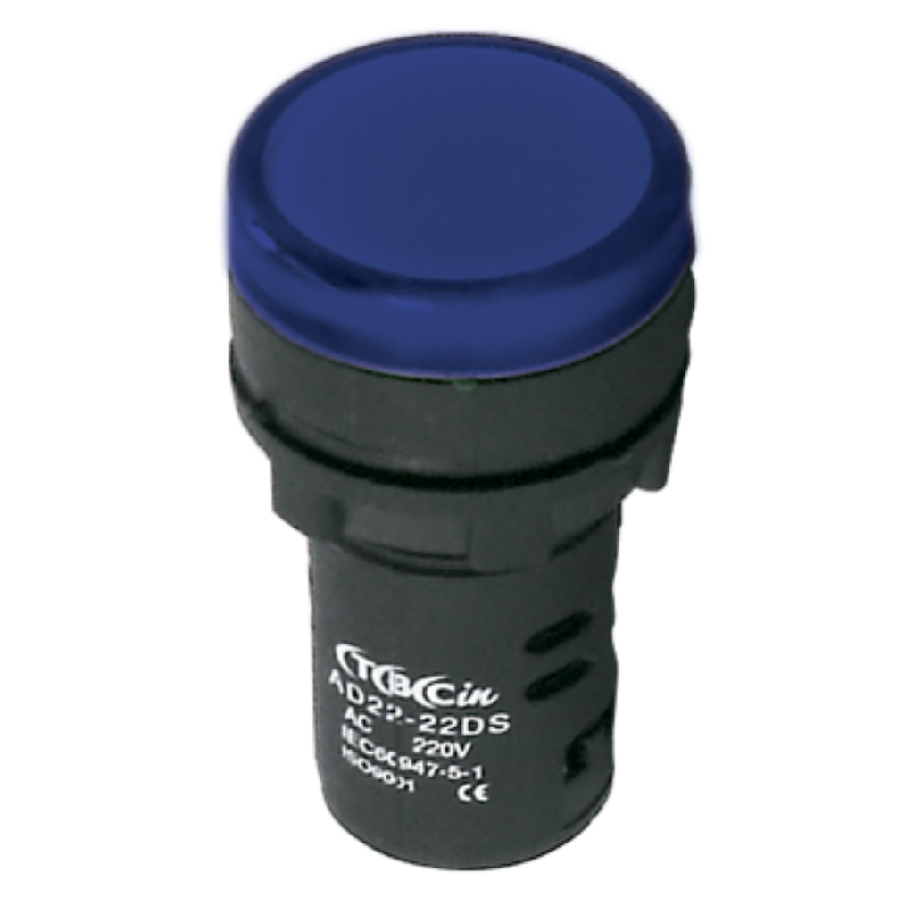 MONOBLOQUE PLASTICO TBCIN PILOTO 22MM MULTILED COLOR AZUL