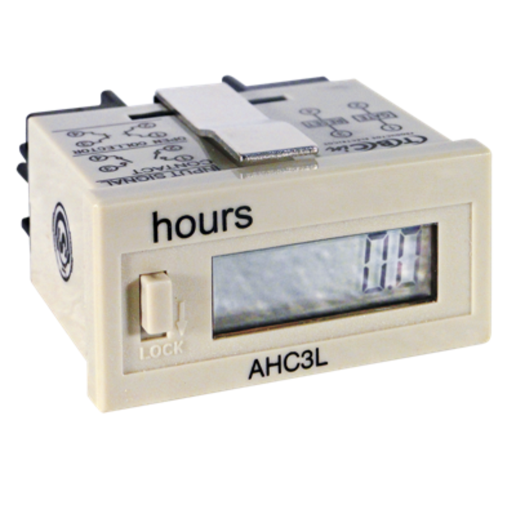 HOROMETRO DIGITAL TBCIN PARA PANEL
CON RESETEO EXTERNO Y MANUAL CON ALIMENTACIÓN EXTERNA 220VA