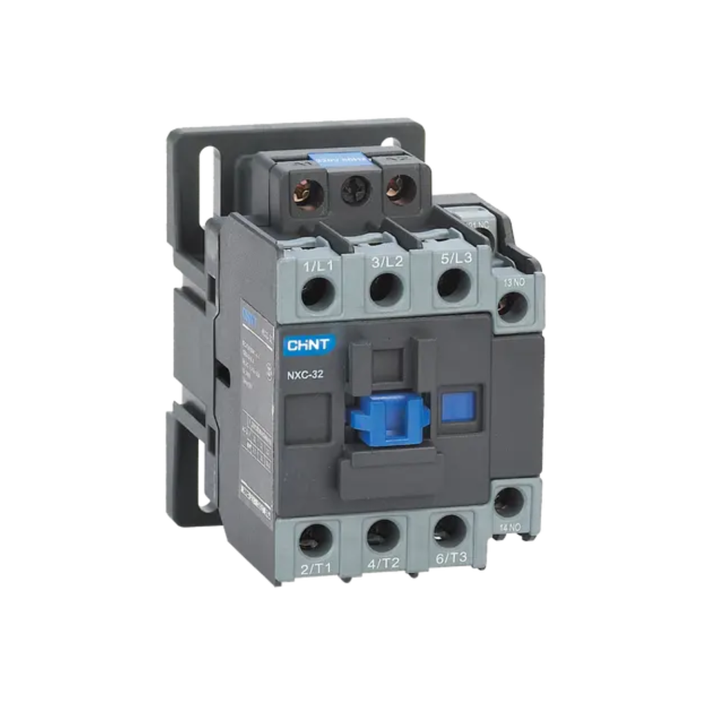 CONTACTOR CHINT NXC-32 - In:32A - 3-POLOS + Aux: 1NA+1NC - Bob: 220VCA