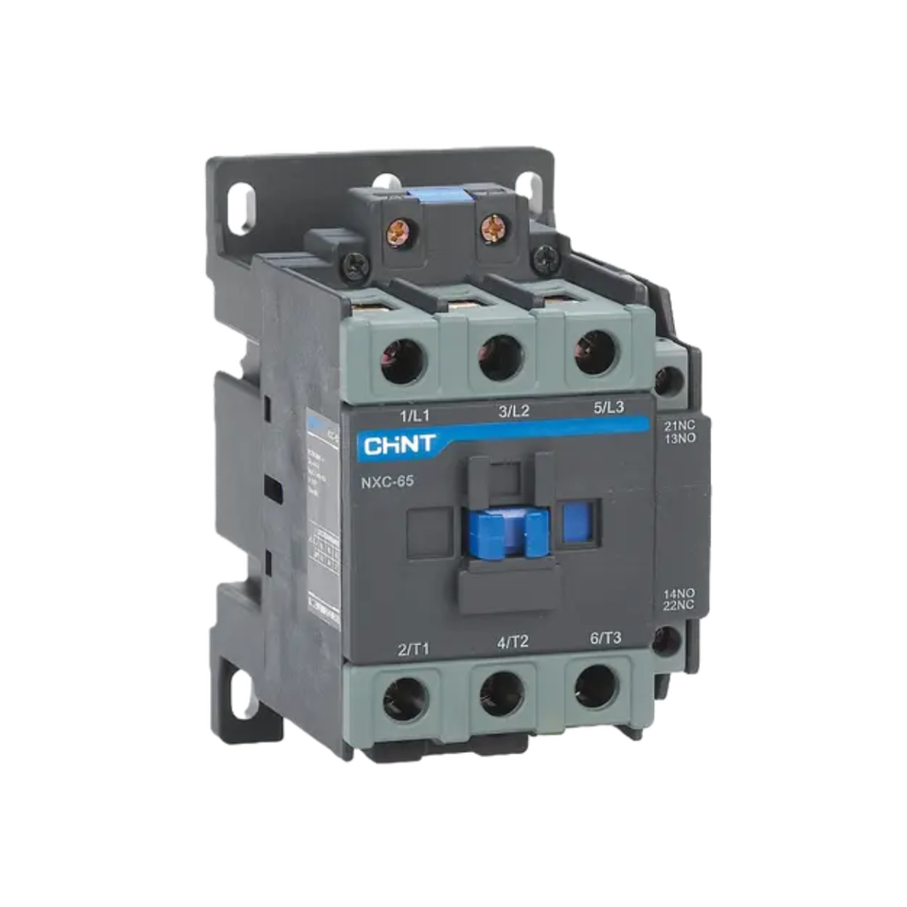 CONTACTOR CHINT NXC-65 - In:65A - 3-POLOS + Aux: 1NA+1NC - Bob: 220VCA