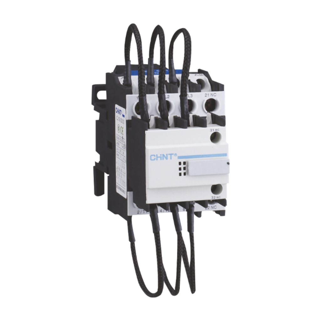 CONTACTOR P/CAPACITORES CHINT CJ19-32 - Q:20kVAr @ 400VCA + Aux: 1NA+1NC - Bob: 220VCA