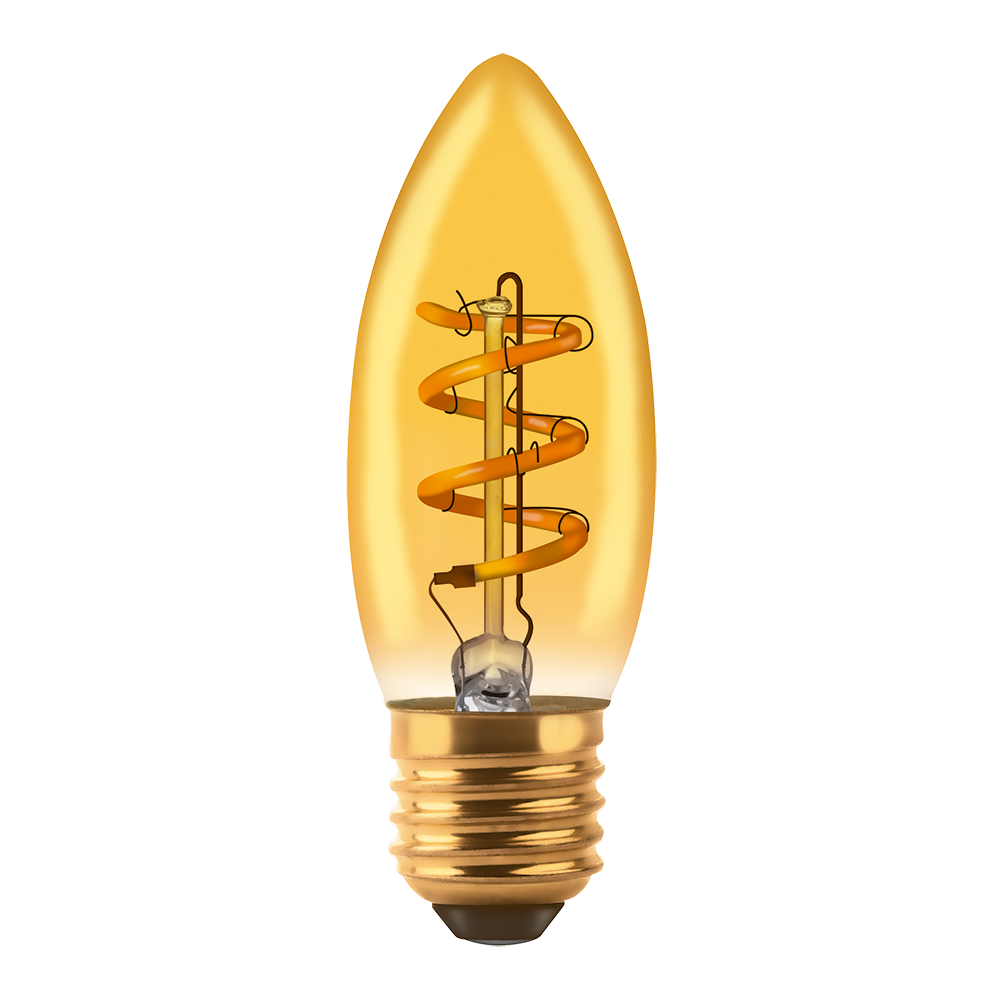 Lampara filamento Golden vela 3w Macroled ambar