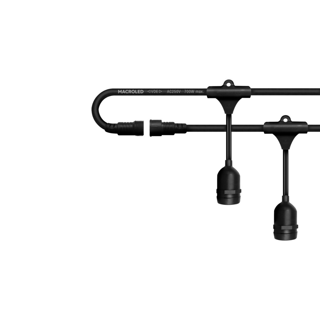 Guirnalda de 5mts C/portalampara colgante Macroled IP66