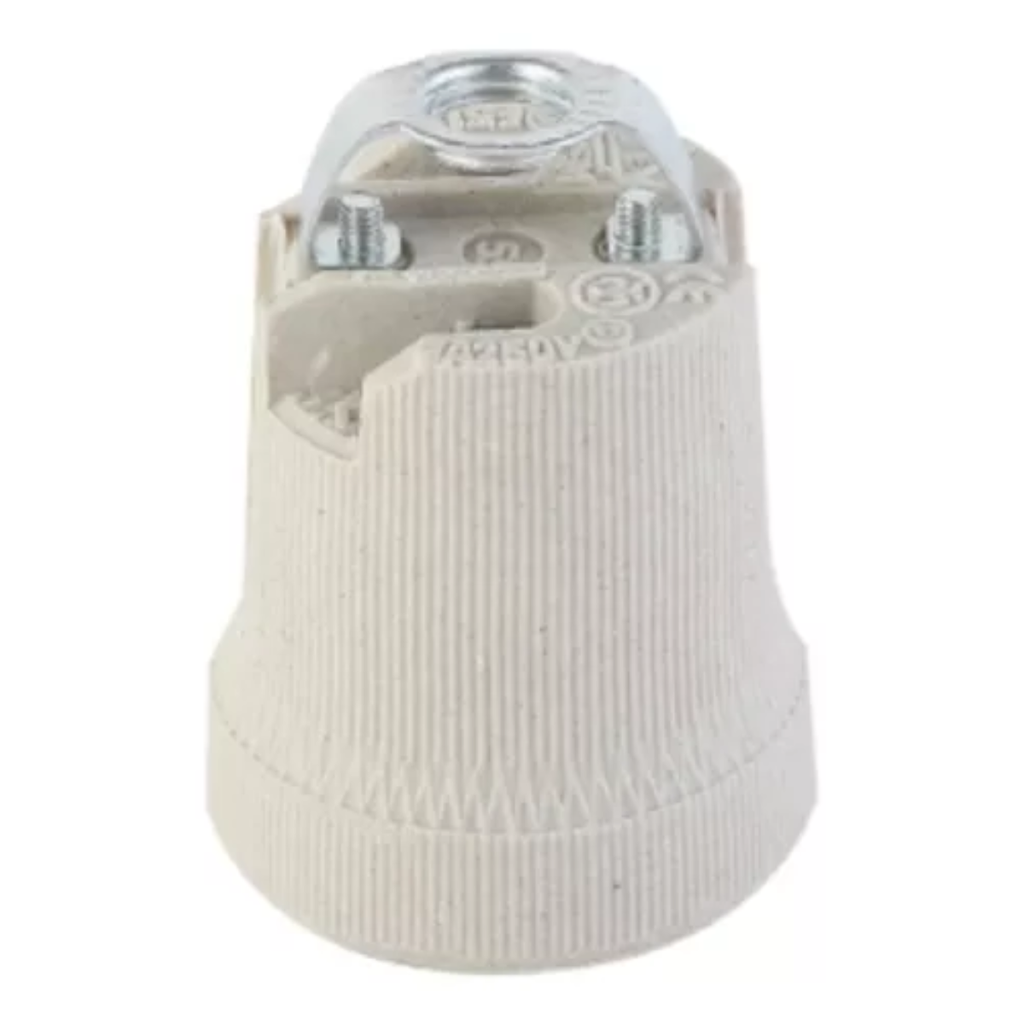 PORTALÁMPARA CERÁMICO E27 CON PUENTE