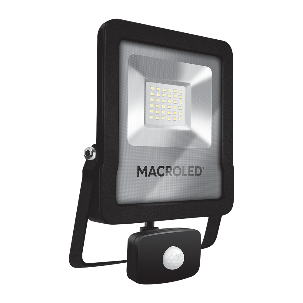 Reflector con sensor de movimiento 30w Macroled frio - SFLSV2-30CW