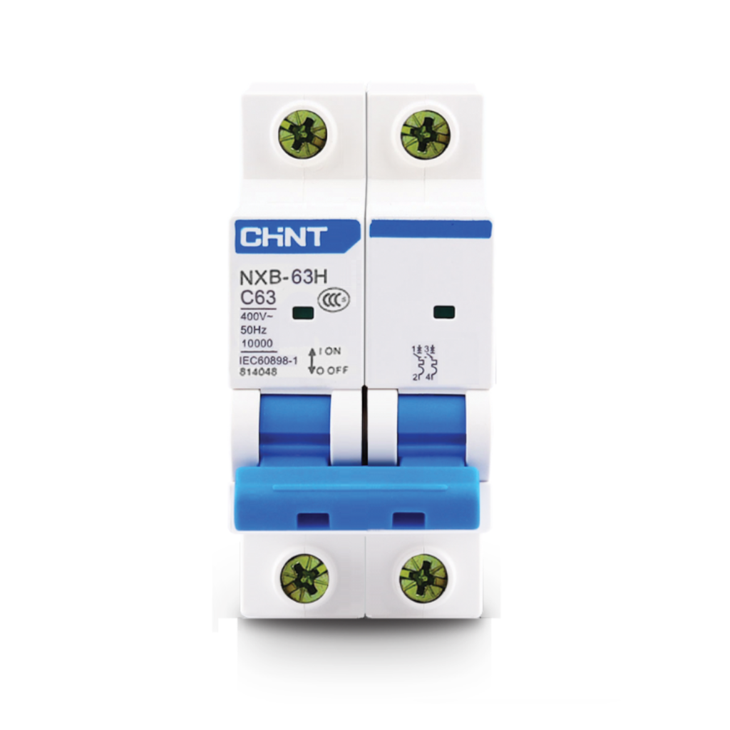 Int. Termomagnético CHINT NXB-63H, In:16A, Icn:10kA, Curva C, 2-polos