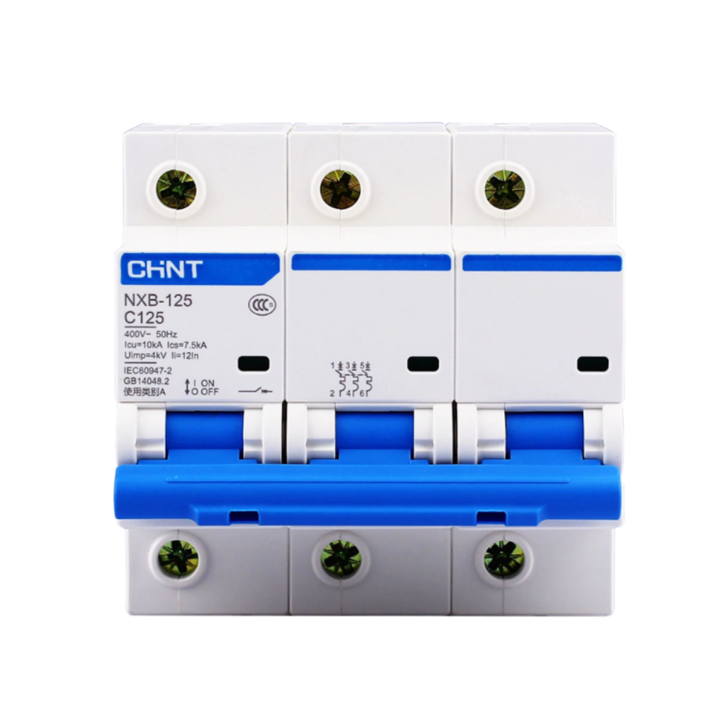 Int. Termomagnético CHINT NXB-125, In:100A, Icn:10kA, Curva C, 3-polos