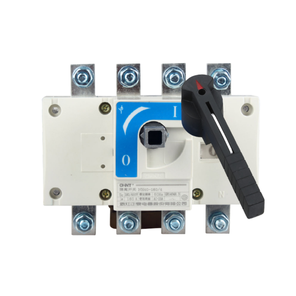SECCIONADOR BAJO CARGA CHINT NH40 SERIES - 4 POLOS - In:250A Cat: AC23A - Manija con eje a puerta de tablero