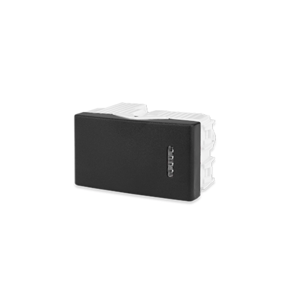 Interruptor unipolar pulsador Kalop negro