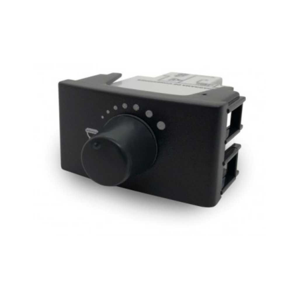 Dis-Variador de intensidad luminosa con llave de corte (Led 150W, incandescente 400w, dicróica 300w200V) Color: Negro